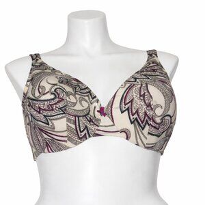CACIQUE Full Coverage Paisley Bra Size 40G